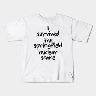 I survived the springfield nuclear scare (black) Kids T-Shirt